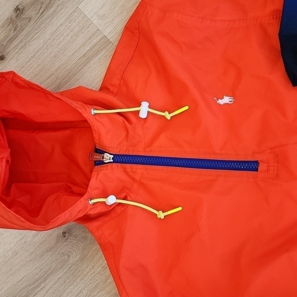 Polo Ralph Lauren Men's Orange Ombre Logo Pullover Jacket, - Picture 6 of 7